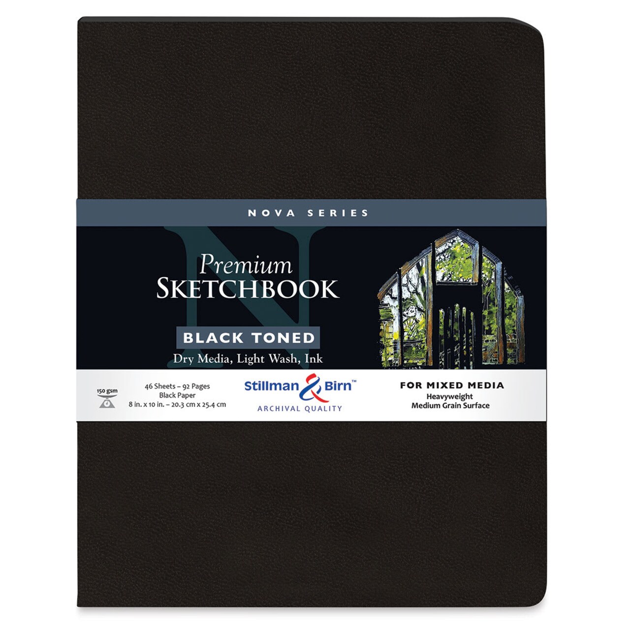 Stillman & Birn Nova Series Toned Softcover Sketchbook - Black, 8" x 10"
